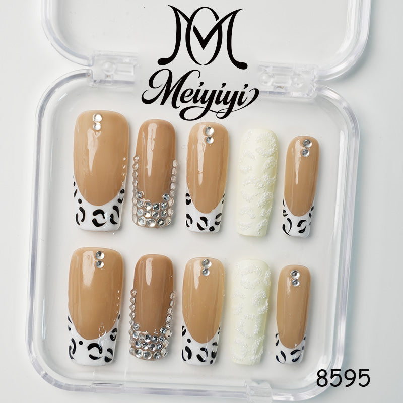 8595-MYY's designer original high-end design customized luxury hand-painted wearable nail art