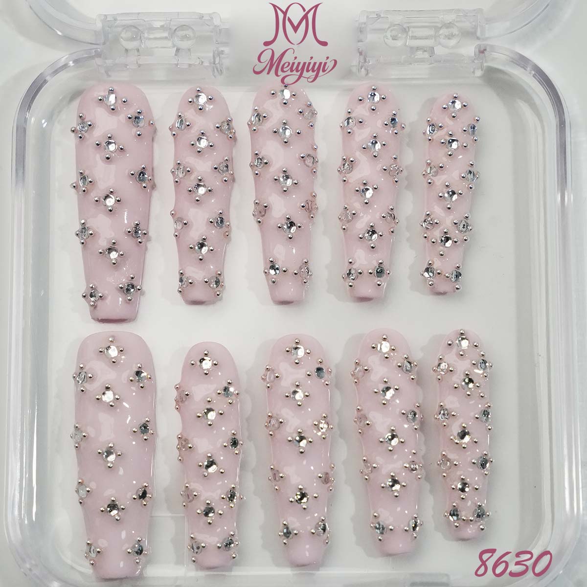 8630-MYY's designer original high-end design customized luxury hand-painted wearable nail art