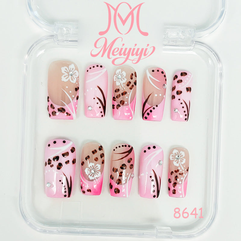 8641-MYY's designer original high-end design customized luxury hand-painted wearable nail art
