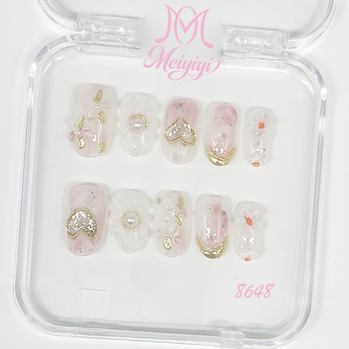 8648-MYY's designer original high-end design customized luxury hand-painted wearable nail art