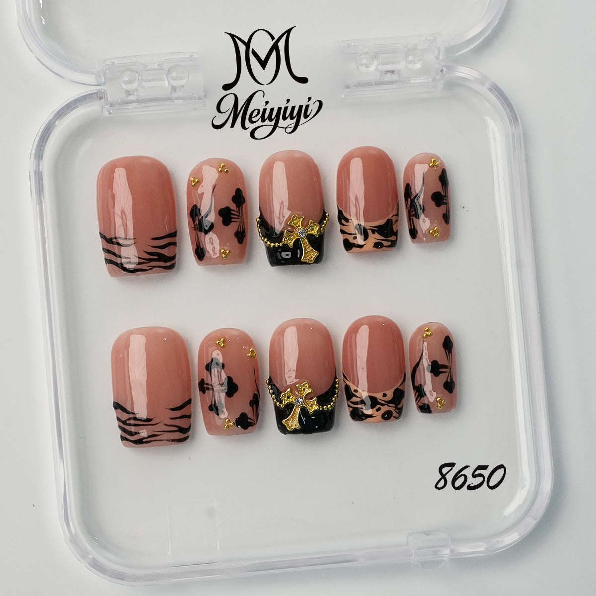 8650-MYY's designer original high-end design customized luxury hand-painted wearable nail art