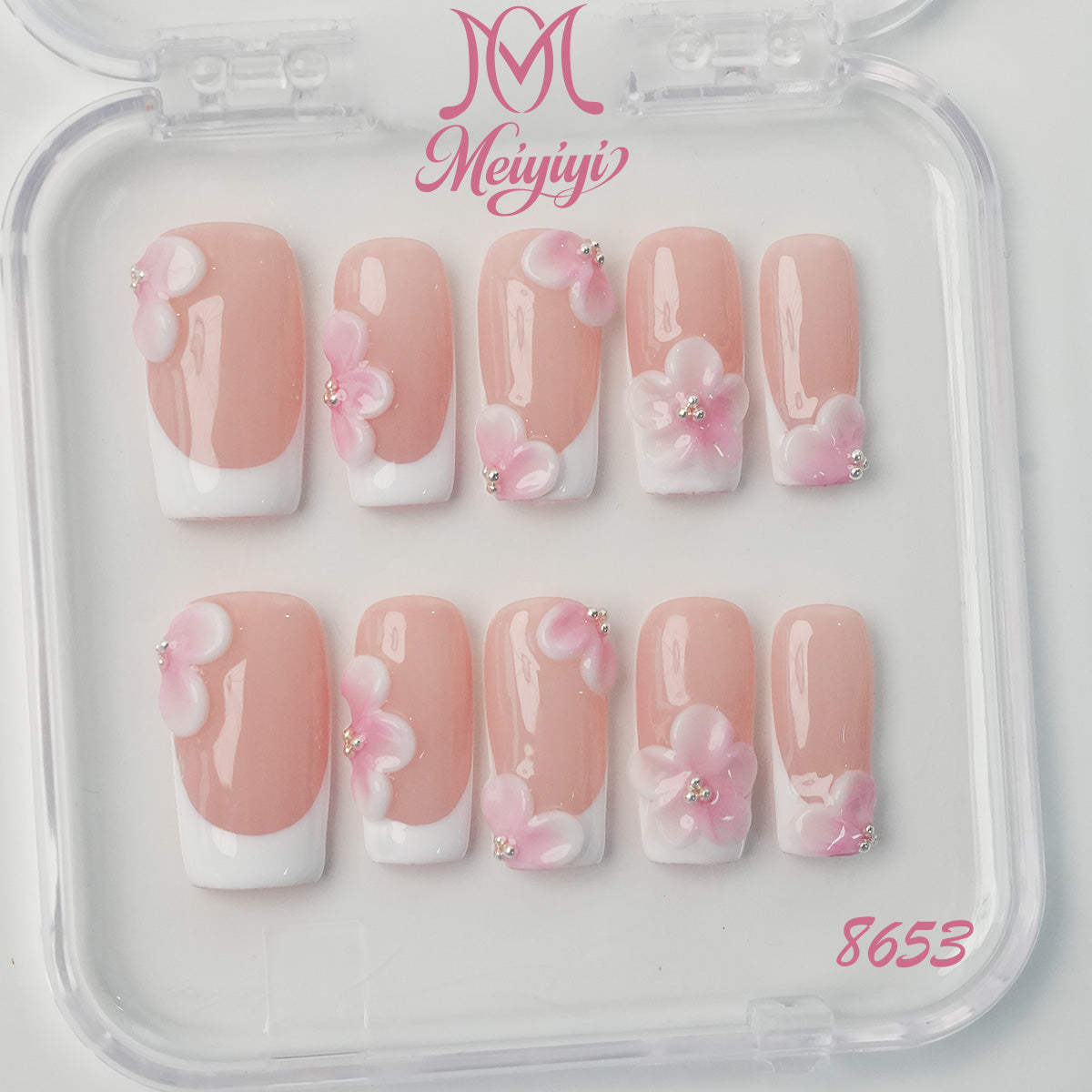 8653-MYY's designer original high-end design customized luxury hand-painted wearable nail art