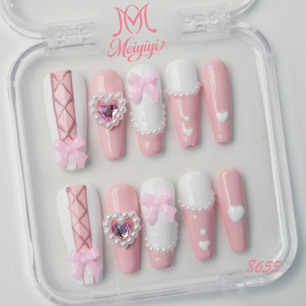 8655-MYY's designer original high-end design customized luxury hand-painted wearable nail art