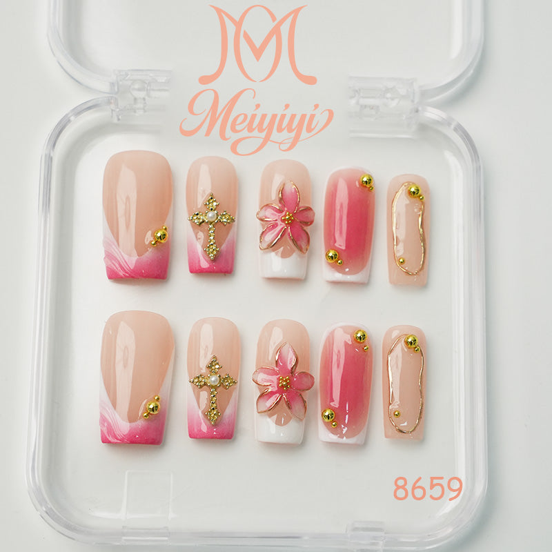8659-MYY's designer original high-end design customized luxury hand-painted wearable nail art