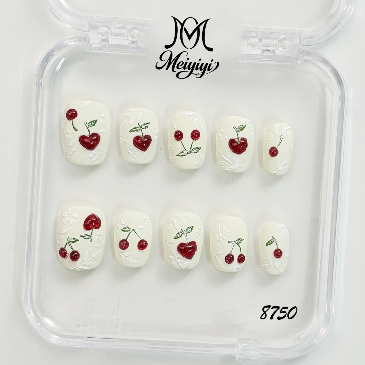 8750-MYY's designer original high-end design customized luxury hand-painted wearable nail art