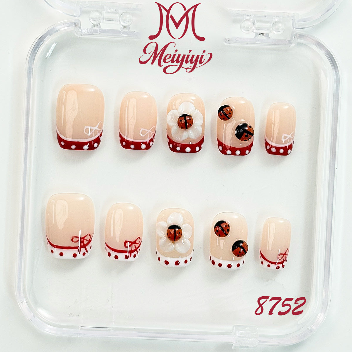 8752-MYY's designer original high-end design customized luxury hand-painted wearable nail art