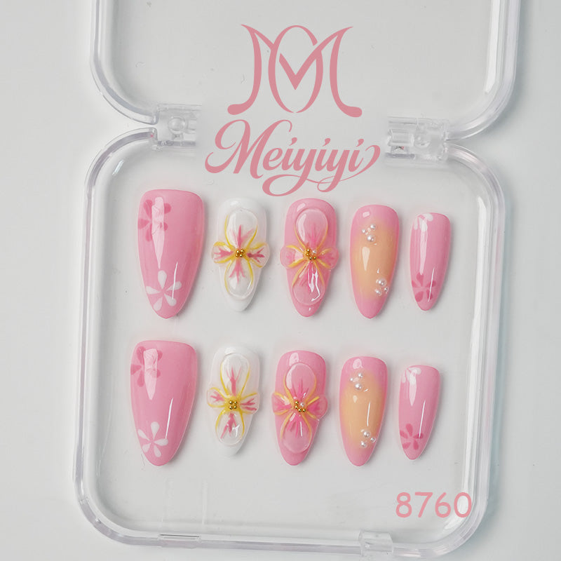 8760-MYY's designer original high-end design customized luxury hand-painted wearable nail art