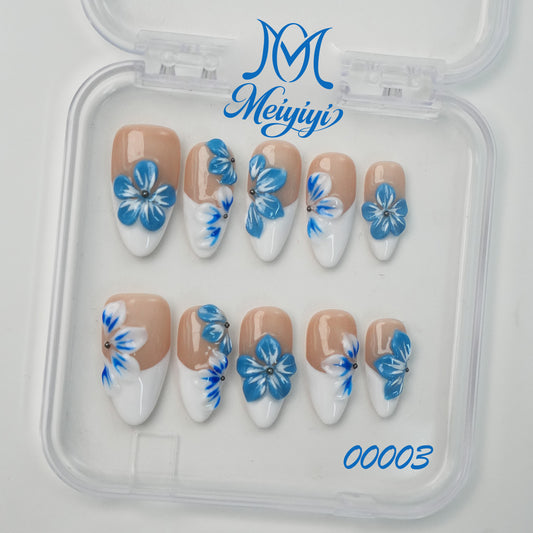 00003-MYY's designer original high-end design customized luxury hand-painted wearable nail art