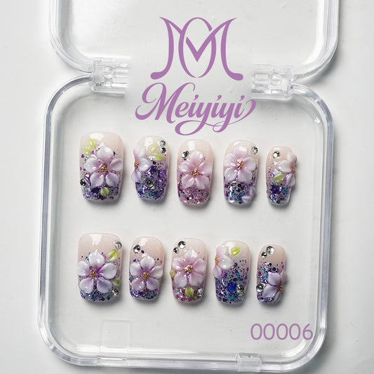 00006-MYY's designer original high-end design customized luxury hand-painted wearable nail art