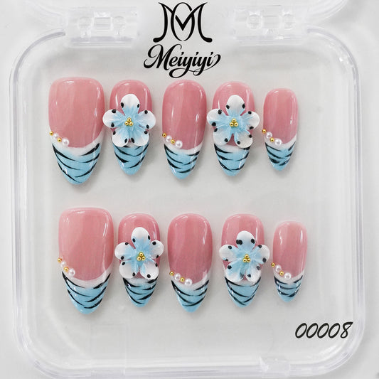 00008-MYY's designer original high-end design customized luxury hand-painted wearable nail art