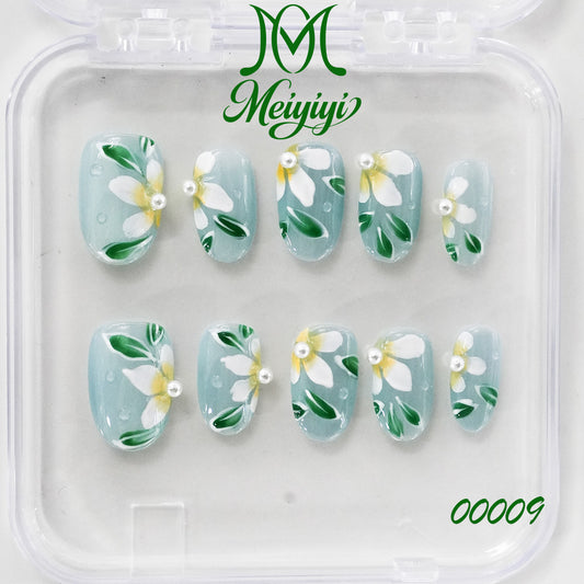 00009-MYY's designer original high-end design customized luxury hand-painted wearable nail art