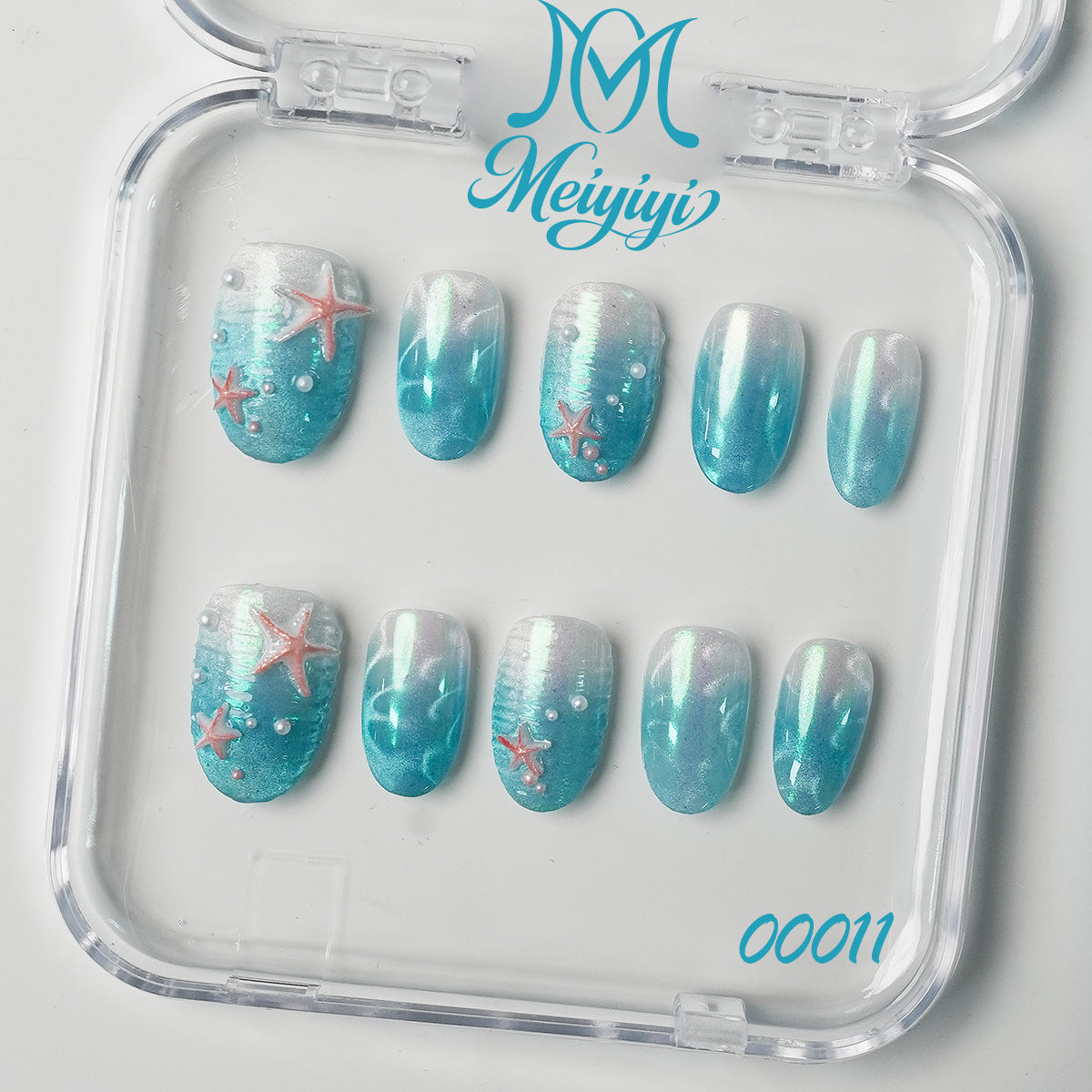 00011-MYY's designer original high-end design customized luxury hand-painted wearable nail art
