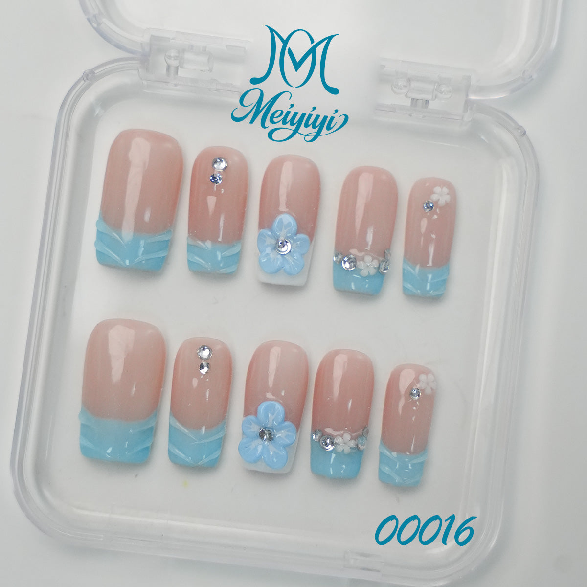 00016-MYY's designer original high-end design customized luxury hand-painted wearable nail art