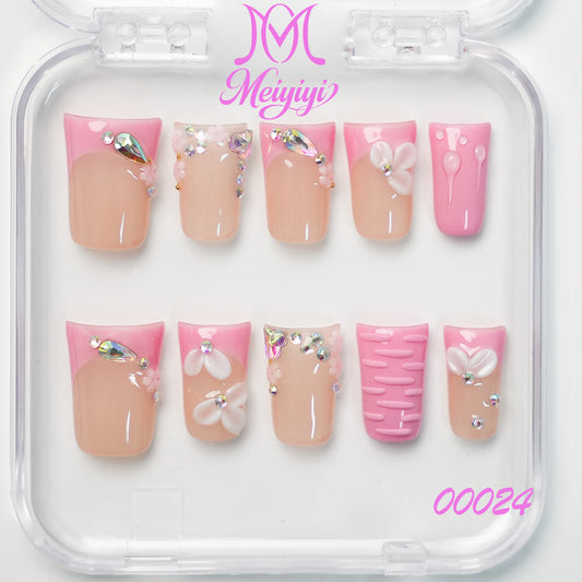 00024-MYY's designer original high-end design customized luxury hand-painted wearable nail art