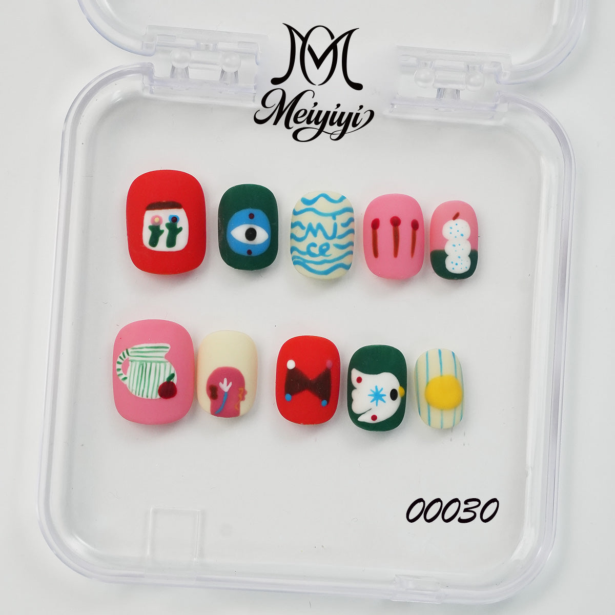 00030-MYY's designer original high-end design customized luxury hand-painted wearable nail art