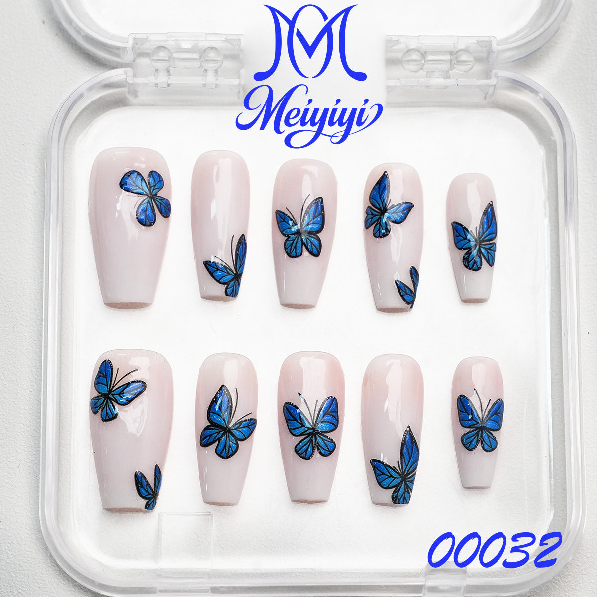 00032-MYY's designer original high-end design customized luxury hand-painted wearable nail art