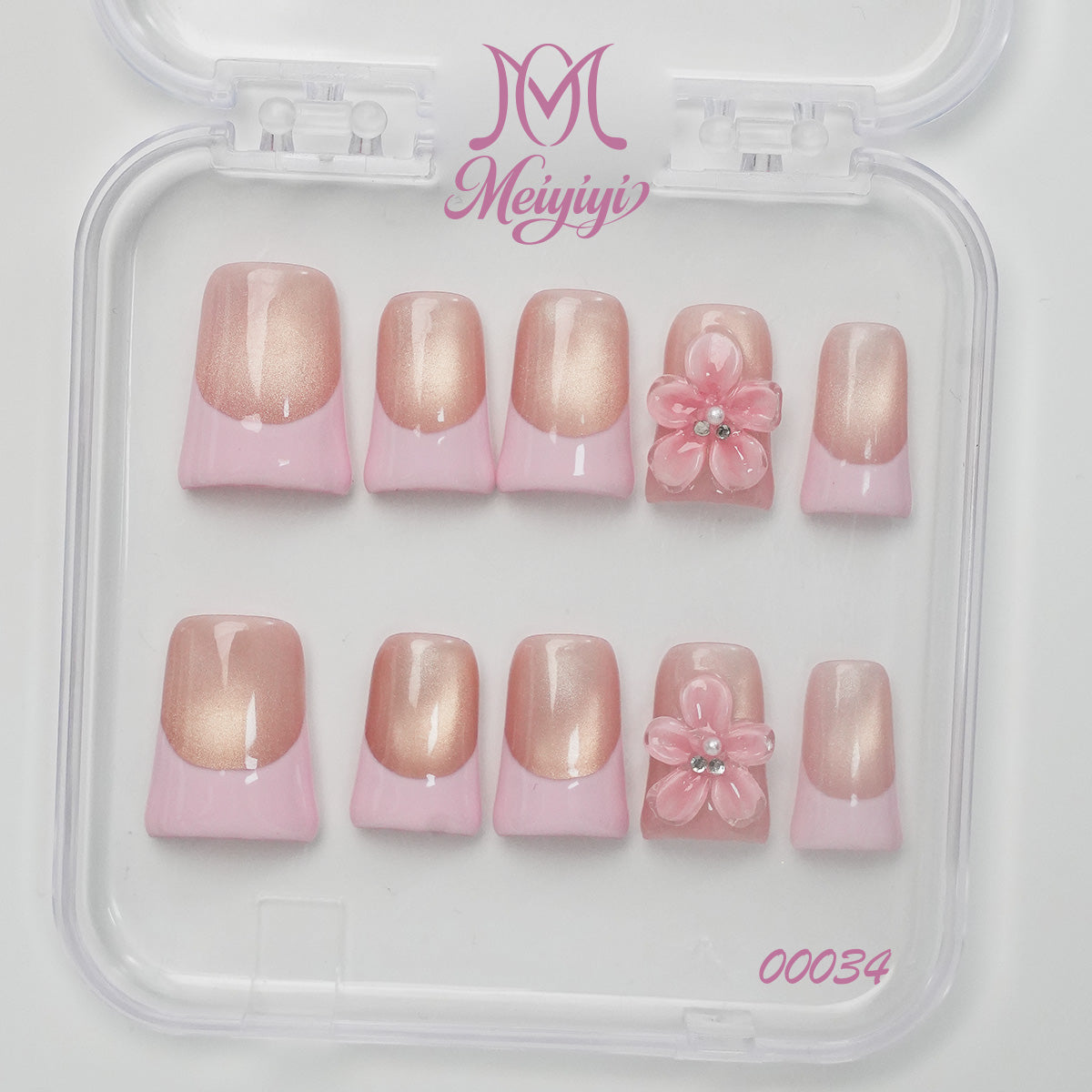 00034-MYY's designer original high-end design customized luxury hand-painted wearable nail art