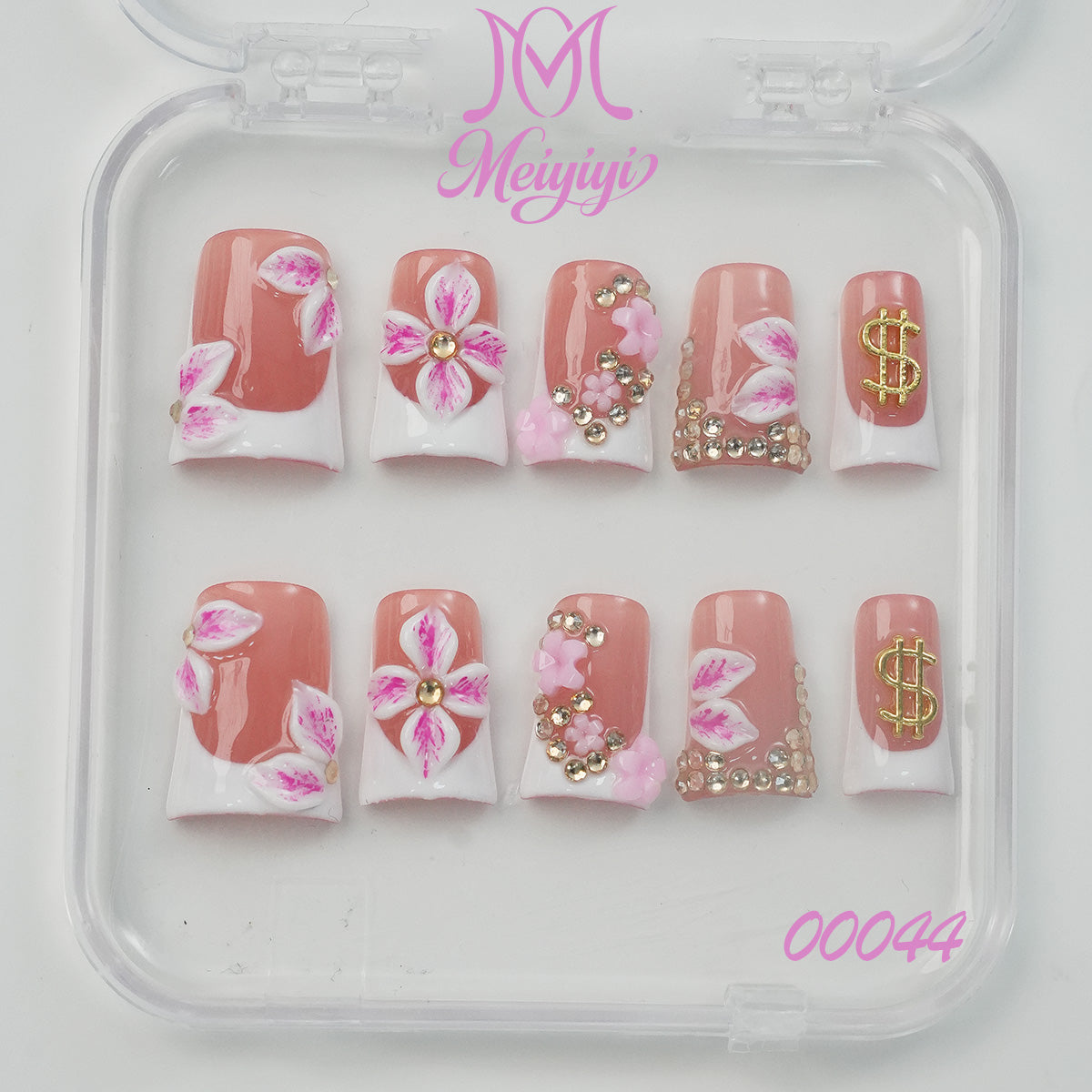 00044-MYY's designer original high-end design customized luxury hand-painted wearable nail art
