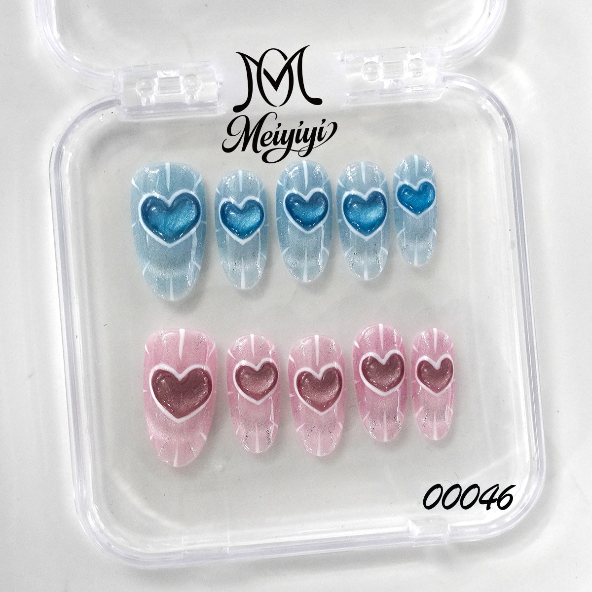 00046-MYY's designer original high-end design customized luxury hand-painted wearable nail art