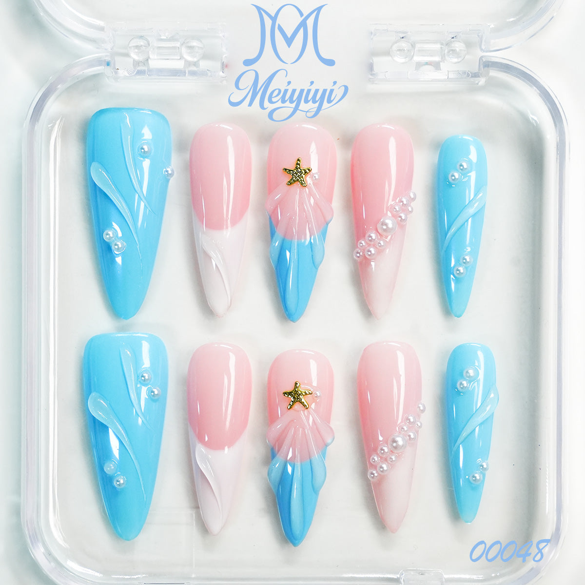 00048-MYY's designer original high-end design customized luxury hand-painted wearable nail art