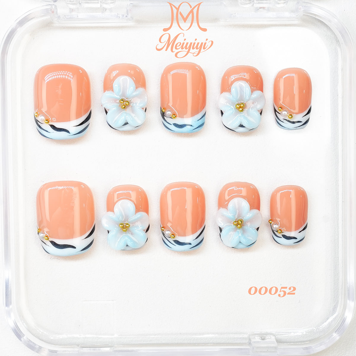00052-MYY's designer original high-end design customized luxury hand-painted wearable nail art