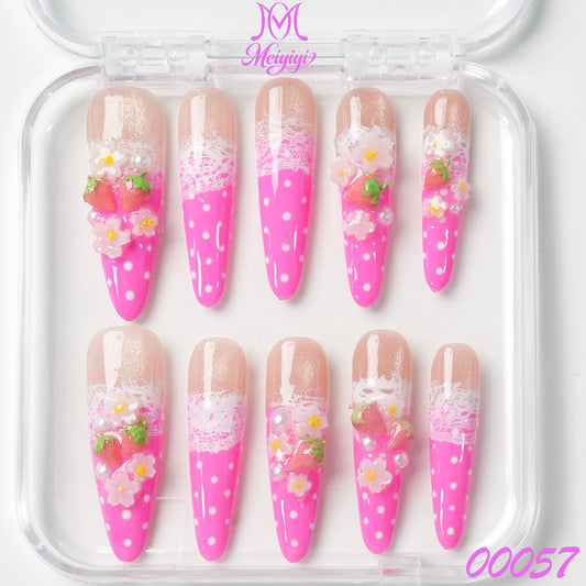 00057-MYY's designer original high-end design customized luxury hand-painted wearable nail art