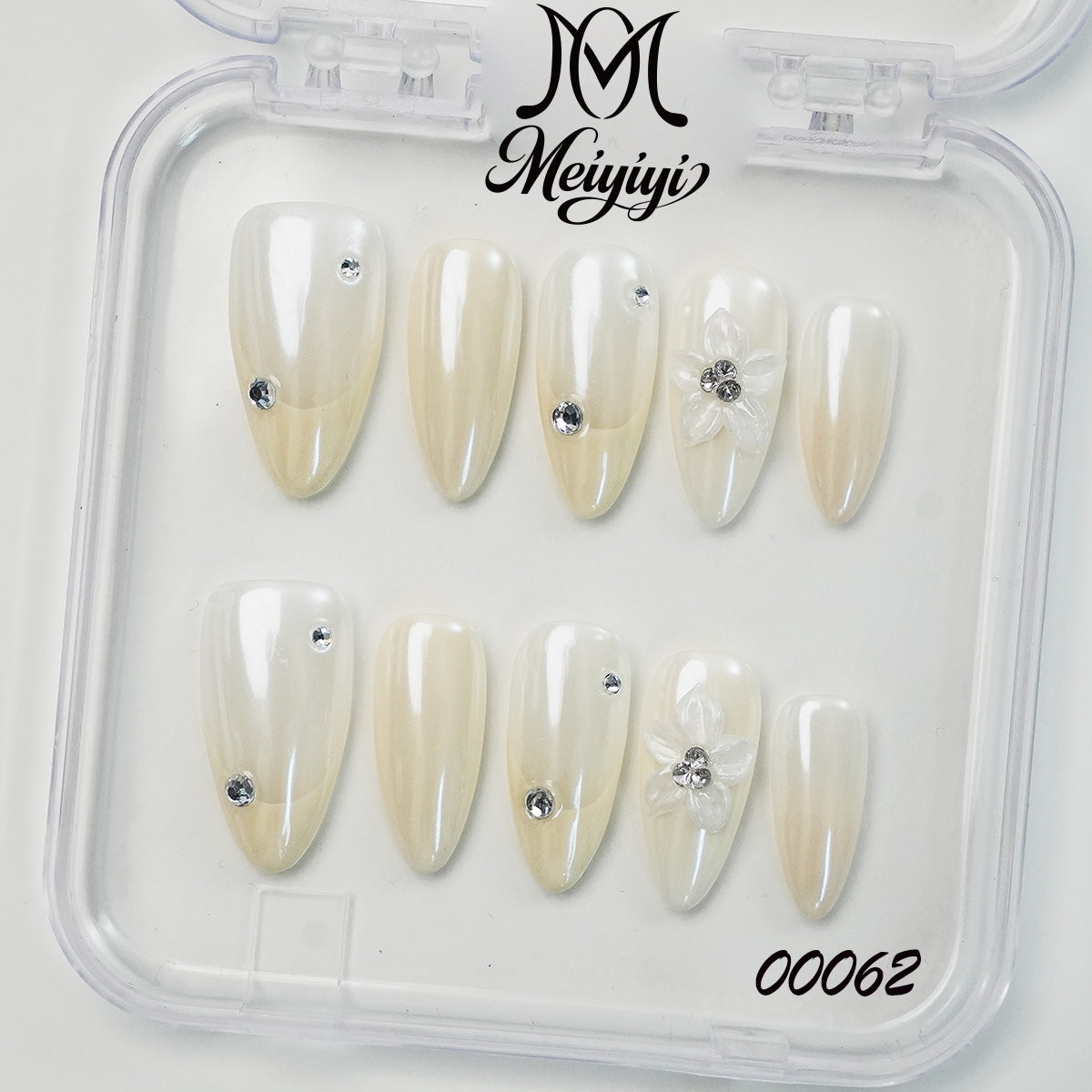 00062-MYY's designer original high-end design customized luxury hand-painted wearable nail art
