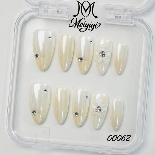 00062-MYY's designer original high-end design customized luxury hand-painted wearable nail art