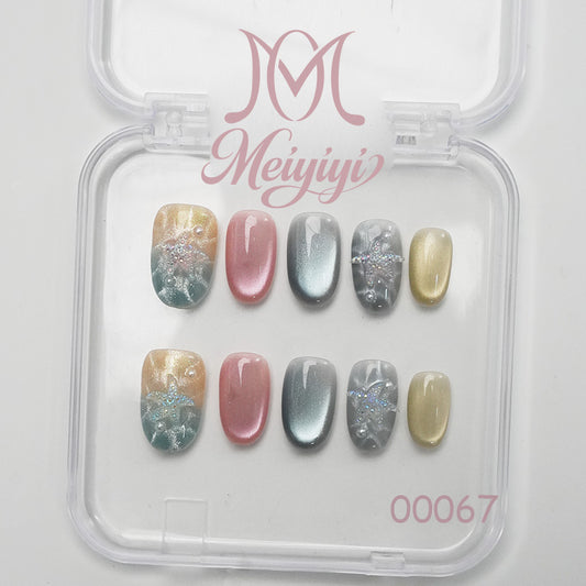 00067-MYY's designer original high-end design customized luxury hand-painted wearable nail art