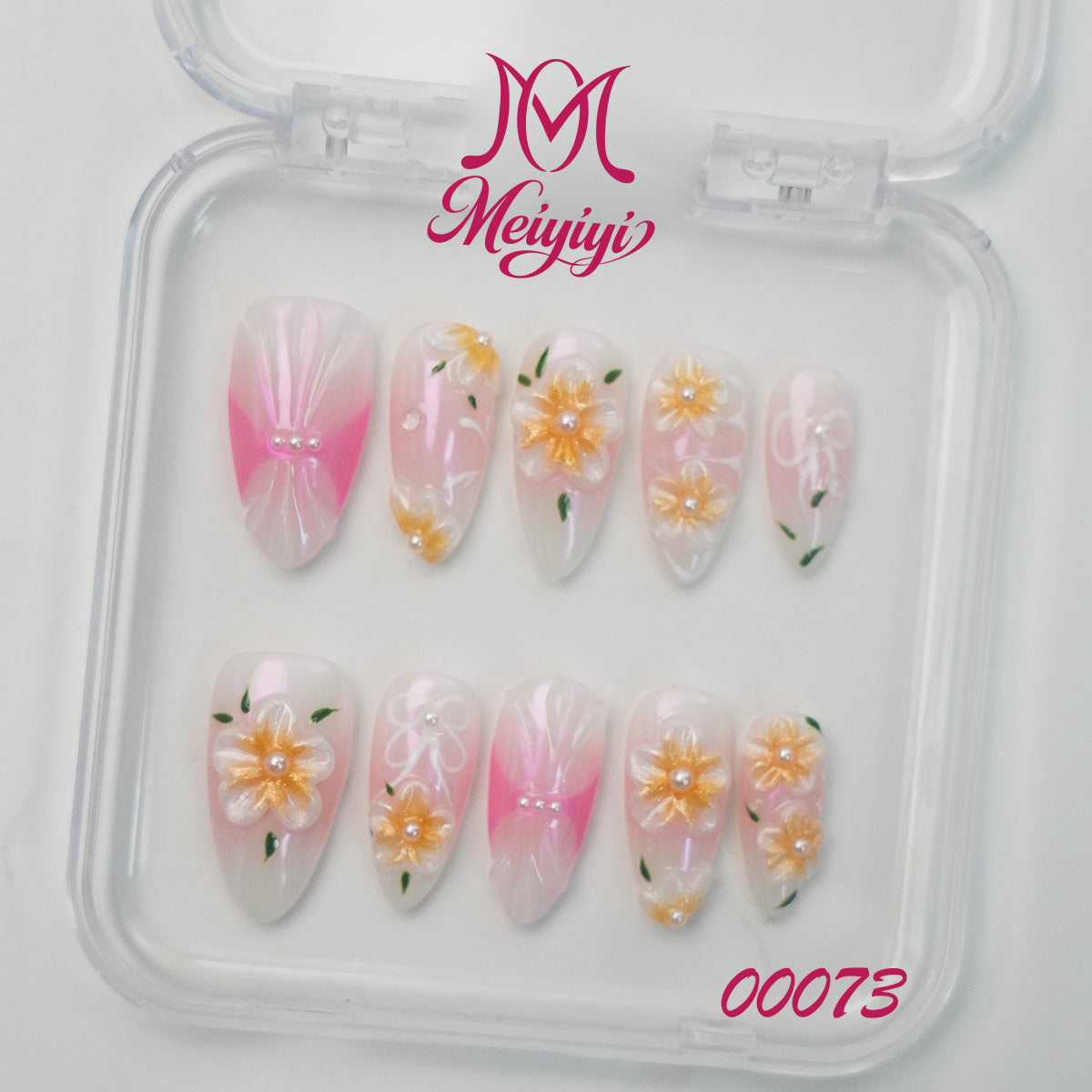 00073-MYY's designer original high-end design customized luxury hand-painted wearable nail art