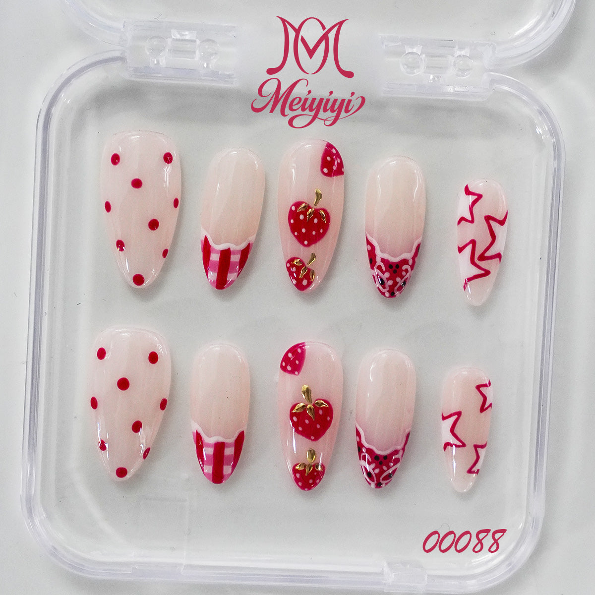 00088-MYY's designer original high-end design customized luxury hand-painted wearable nail art