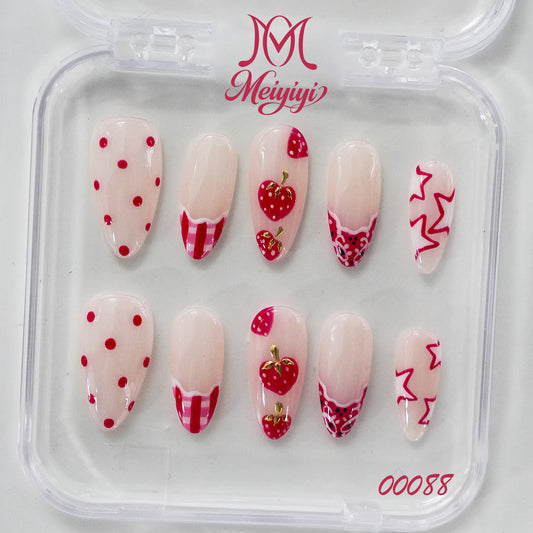 00088-MYY's designer original high-end design customized luxury hand-painted wearable nail art