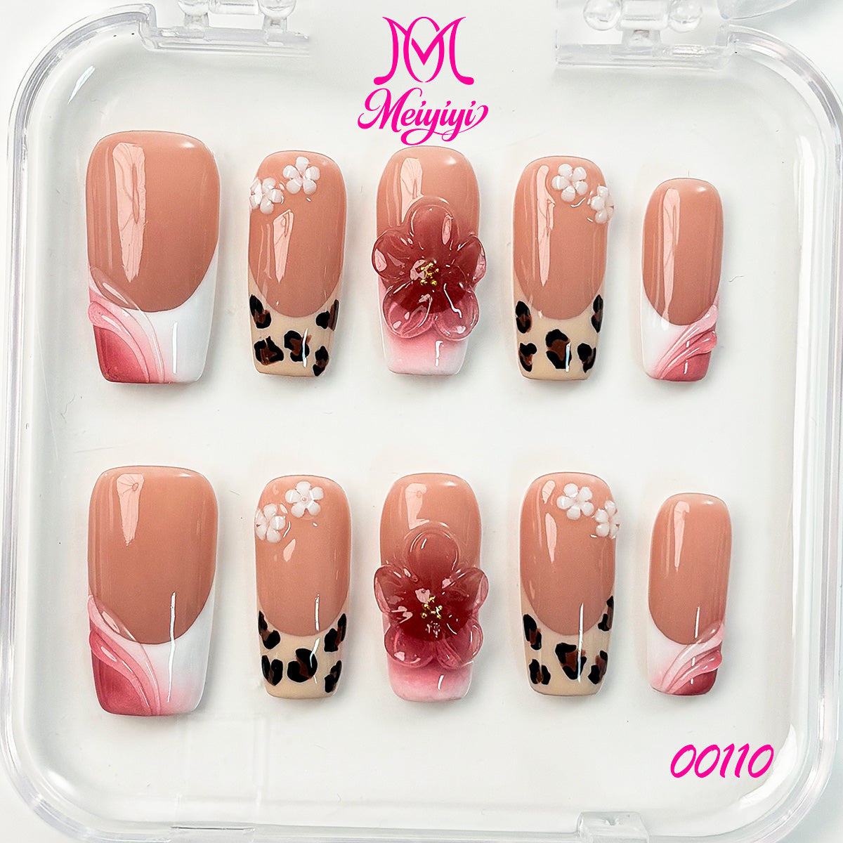 00110-MYY's designer original high-end design customized luxury hand-painted wearable nail art