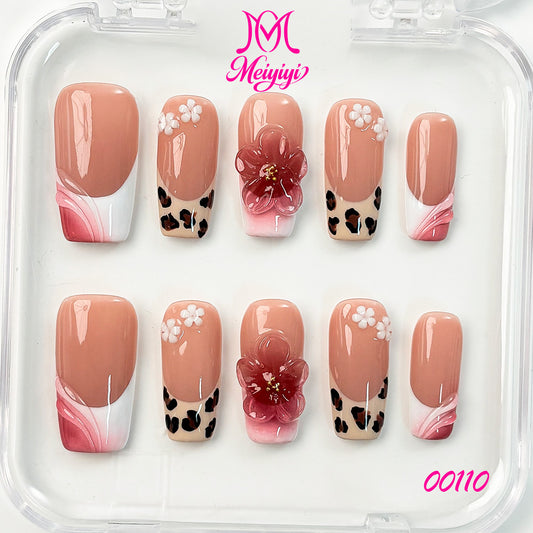 00110-MYY's designer original high-end design customized luxury hand-painted wearable nail art