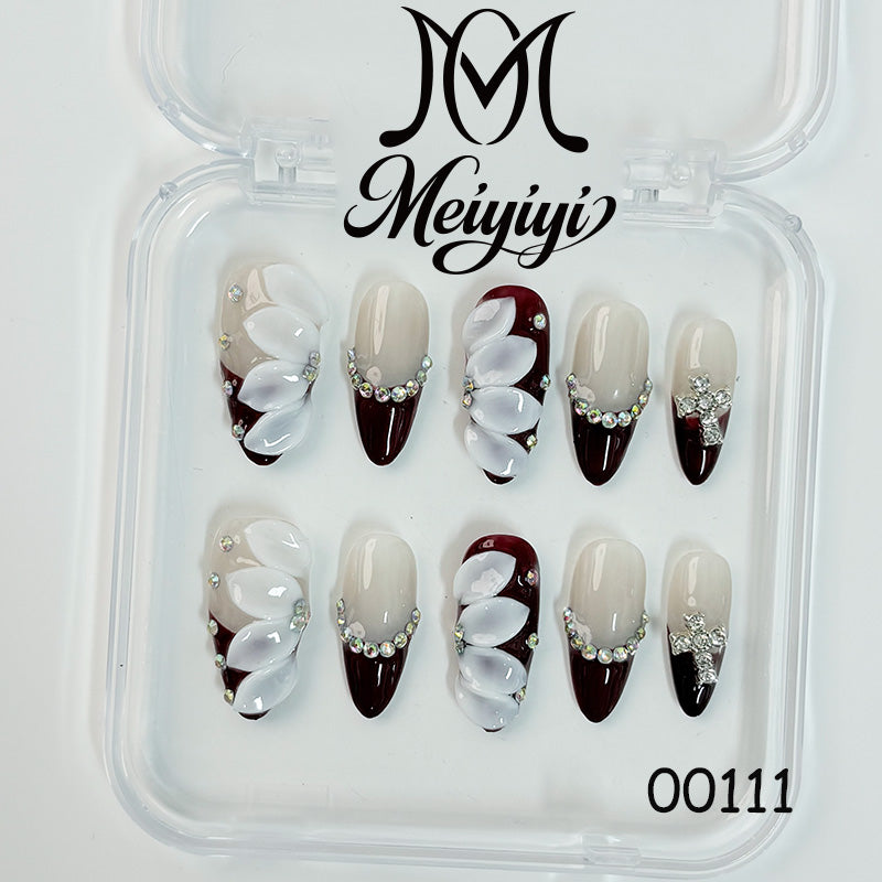 00111-MYY's designer original high-end design customized luxury hand-painted wearable nail art
