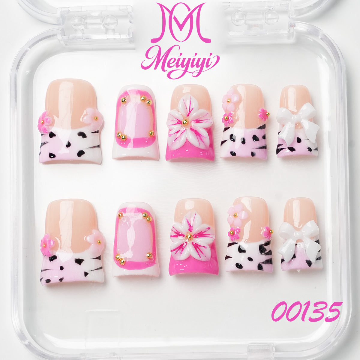 00135-MYY's designer original high-end design customized luxury hand-painted wearable nail art