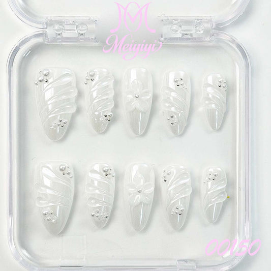 00150-MYY's designer original high-end design customized luxury hand-painted wearable nail art