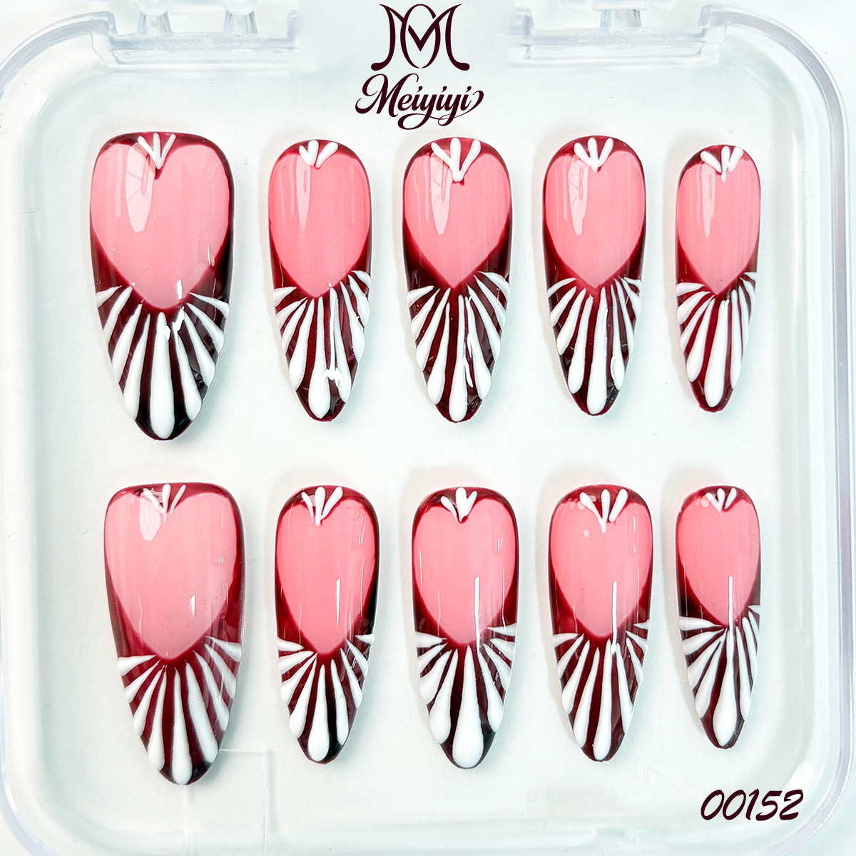 00152-MYY's designer original high-end design customized luxury hand-painted wearable nail art