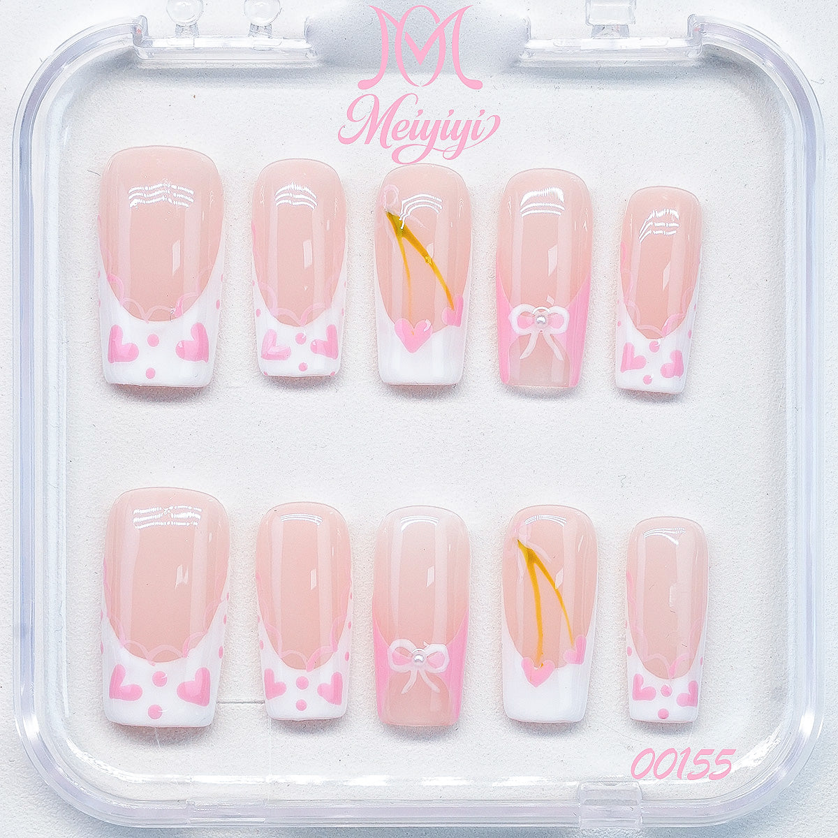 00155-MYY's designer original high-end design customized luxury hand-painted wearable nail art