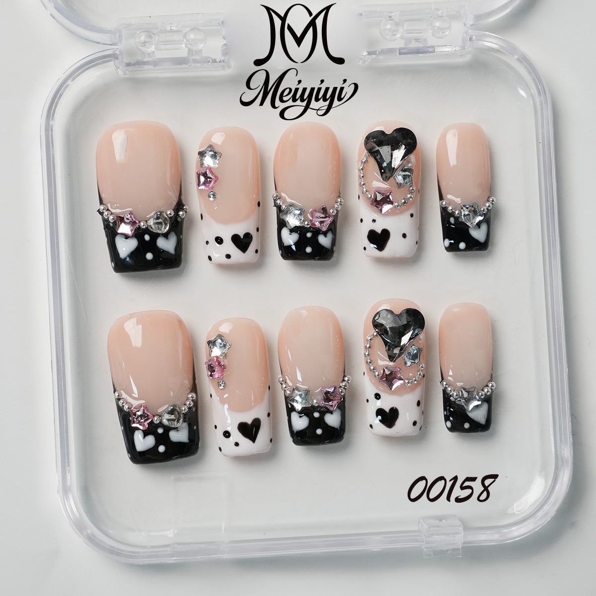 00158-MYY's designer original high-end design customized luxury hand-painted wearable nail art