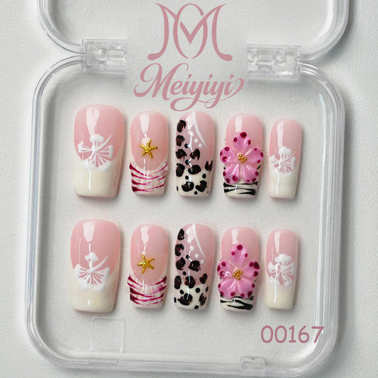 10067-MYY's designer original high-end design customized luxury hand-painted wearable nail art