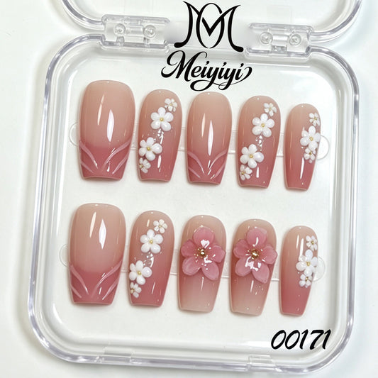 00171-MYY's designer original high-end design customized luxury hand-painted wearable nail art