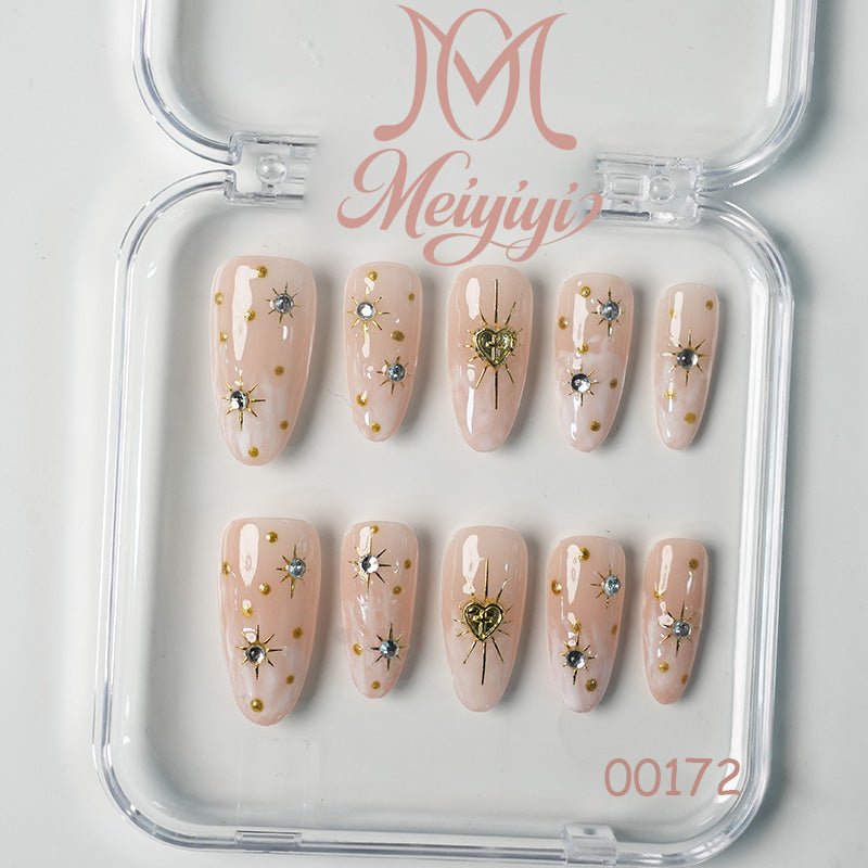00172-MYY's designer original high-end design customized luxury hand-painted wearable nail art