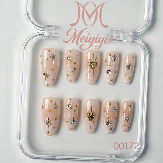 00172-MYY's designer original high-end design customized luxury hand-painted wearable nail art