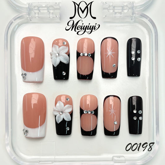 00198-MYY's designer original high-end design customized luxury hand-painted wearable nail art