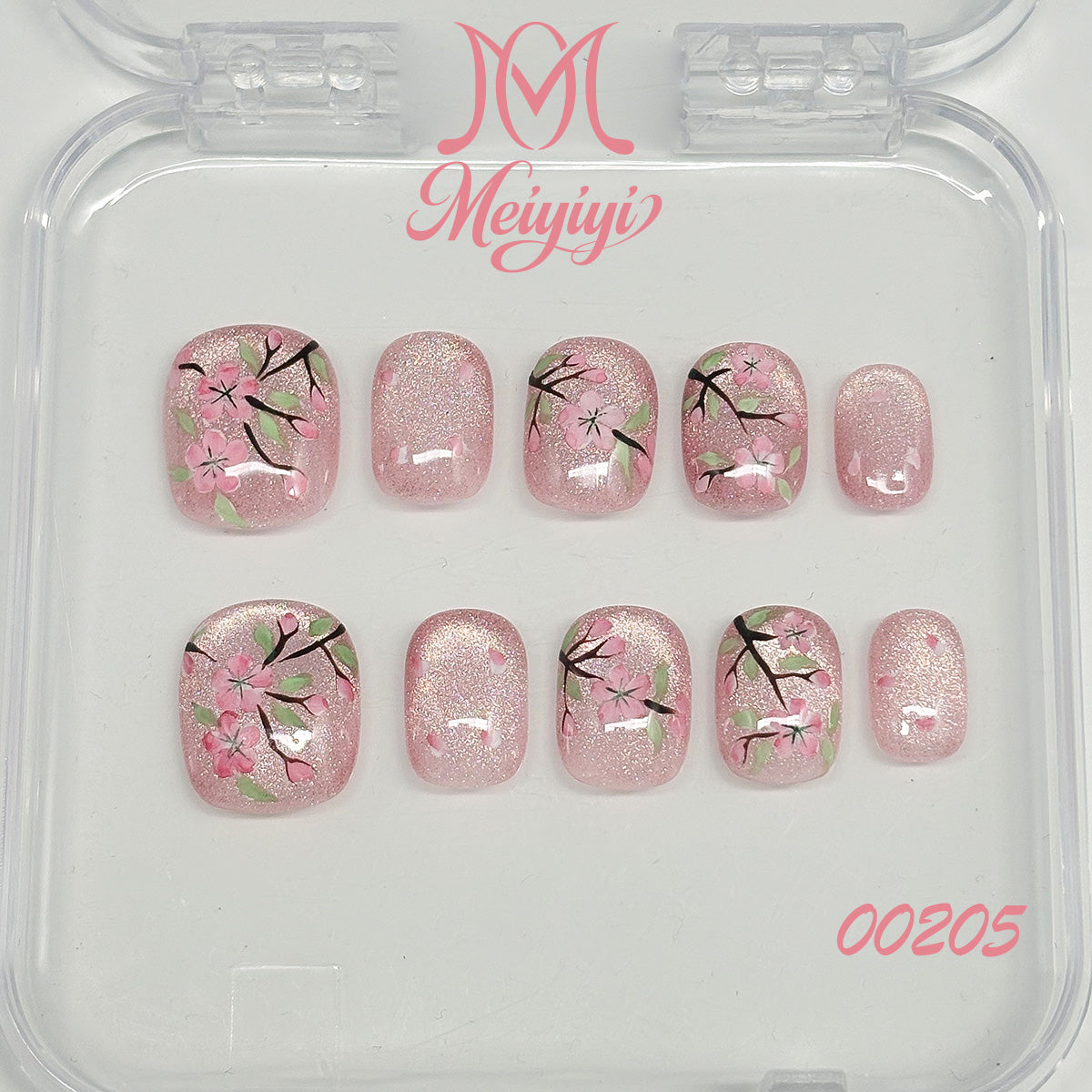 00205-MYY's designer original high-end design customized luxury hand-painted wearable nail art