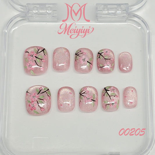 00205-MYY's designer original high-end design customized luxury hand-painted wearable nail art