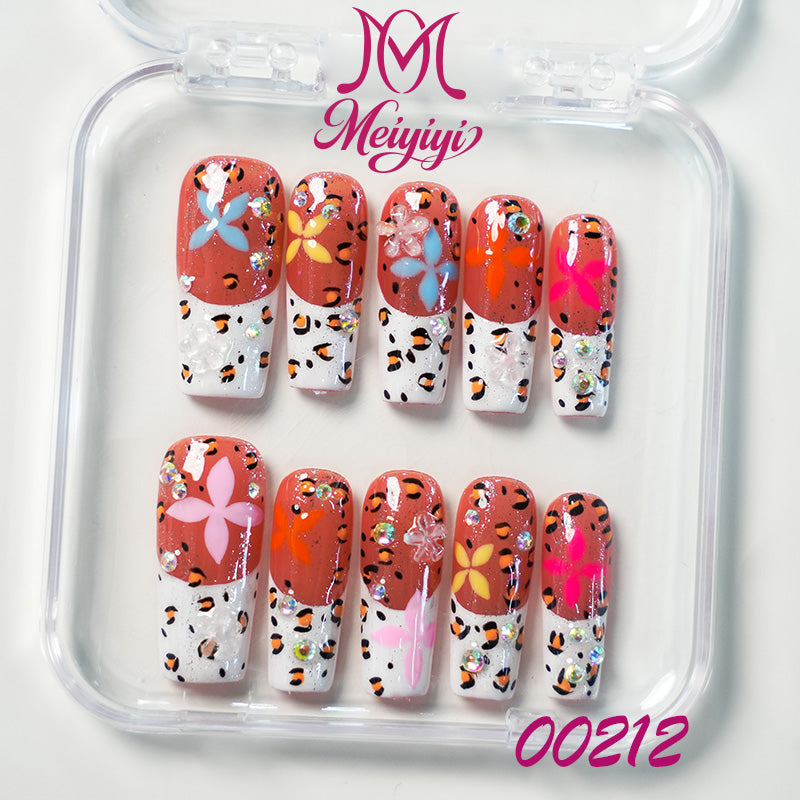00212-MYY's designer original high-end design customized luxury hand-painted wearable nail art