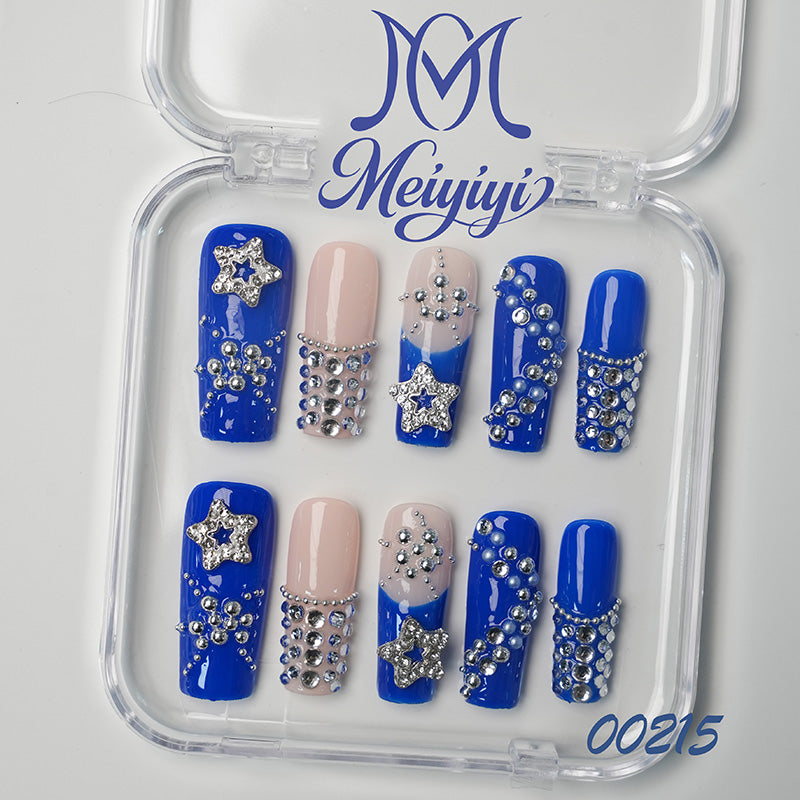 00215-MYY's designer original high-end design customized luxury hand-painted wearable nail art