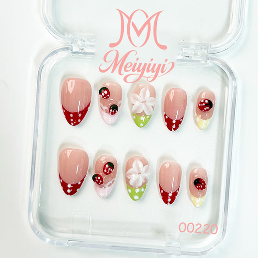 00220-MYY's designer original high-end design customized luxury hand-painted wearable nail art